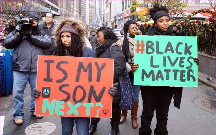 People on protest for the movement- Black Lives Matter.