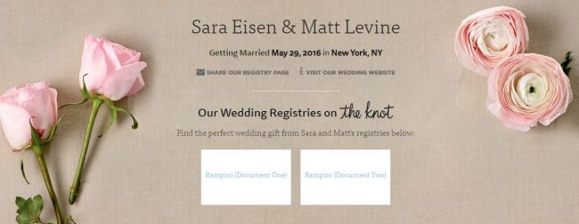 Wedding Invite of Sara and Mathew.