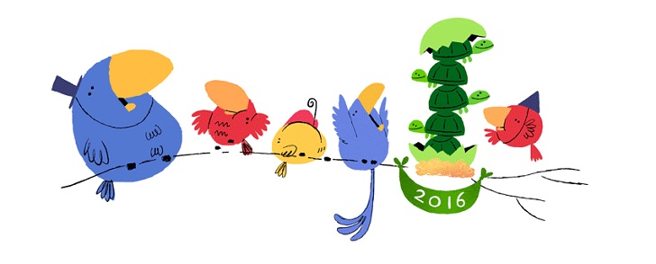 New Year 2016 Doodle