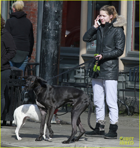 Melissa Benoist with Chris Wood's dog