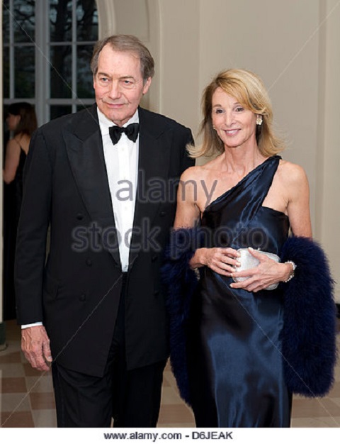 Charlie Rose and Amanda Burden arrive for the Official Dinner in honor of Prime Minister David