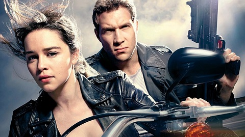 A scene of Emilia and Jai from the Terminator