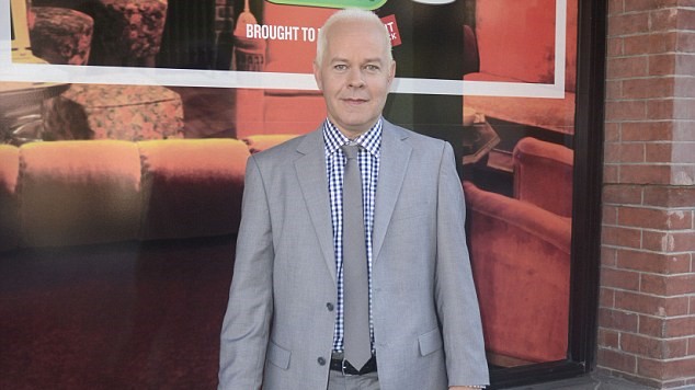 James Michael Tyler outside Central Perk, the cafe from the NBC sitcom, Friends.