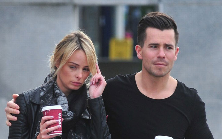 Rhian Sugden and Oliver Mellor attend summer party.