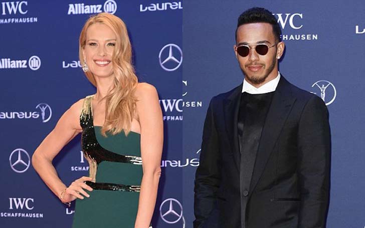  Petra Nemcova spotted leaving the Berlin Hotel with Lewis Hamilton.